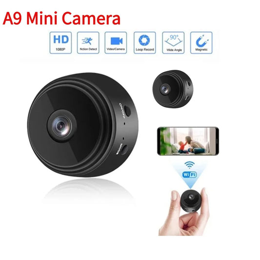 Mini Câmera A9 Original Sem fio 1080p Espiã Monitoramento Segurança Visão Noturna WiFi Camera Monitor Mobile Remote Camera