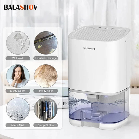 1000ML Portable Air Dehumidifier For Home Mute Moisture Absorbers Machine Air Dryer For Bedroom Office Kitchen Deodorizer Dryer