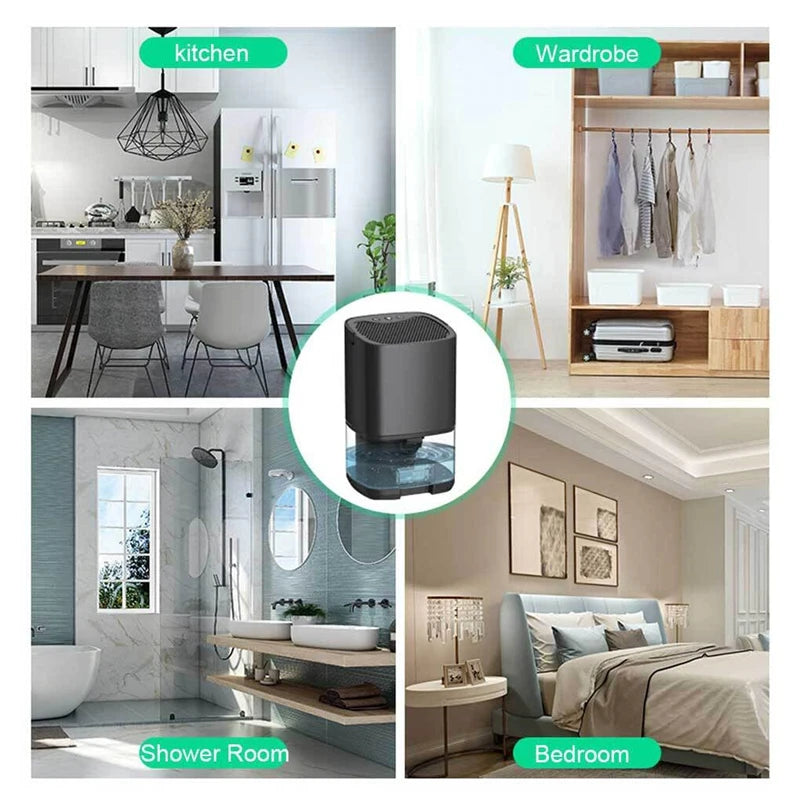 1000ML Portable Air Dehumidifier For Home Mute Moisture Absorbers Machine Air Dryer For Bedroom Office Kitchen Deodorizer Dryer